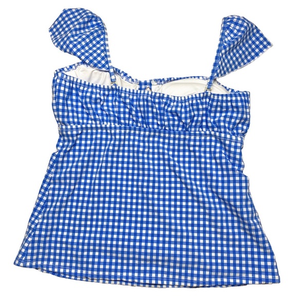 Nanette Lepore Blue Capri Gingham Pin Up Tankini - Picture 3 of 13